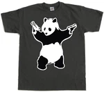 BANKSY T-Shirt Panda Braun/Schwarz/Dunkelgrau