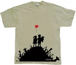 BANKSY T-Shirt Finally Beige/Braun/Dunkelgrün/Khaki/Rot/Gold/Creme