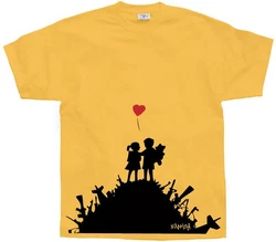 BANKSY T-Shirt Finally Gelb
