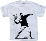 BANKSY T-Shirt Grau/Hellblau/Blau/Weiß