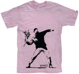 BANKSY T-Shirt Lila/Rosa BANKSY T-Shirt Lila/Rosa