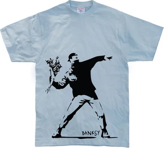 BANKSY T-Shirt Blau/Hellblau BANKSY T-Shirt Blau/Hellblau