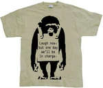 BANKSY T-Shirt Laugh Now Beige/Khaki/Gelb