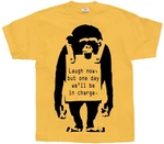 BANKSY T-Shirt Laugh Now Gelb