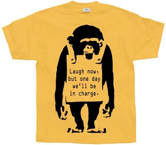 BANKSY T-Shirt Laugh Now BANKSY T-Shirt Laugh Now