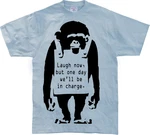 BANKSY T-Shirt Laugh Now Hellblau/Türkis/Blau