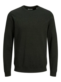 Jack & Jones Strickpullover JJEBASIC KNIT CREW NECK Dunkelgrün/Grün Jack & Jones Strickpullover JJEBASIC KNIT CREW NECK Dunkelgrün/Grün