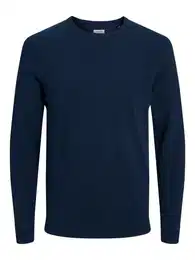 Rundhalspullover Basic Knit (1-tlg) langarm, Rundhals-Ausschnitt