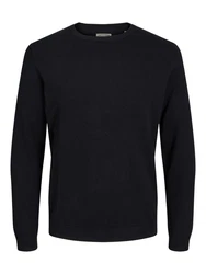 Jack & Jones Strickpullover JJEBASIC KNIT CREW NECK schwarz