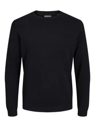 Jack & Jones Strickpullover JJEBASIC KNIT CREW NECK schwarz