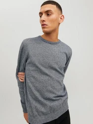 Jack & Jones Strickpullover JJEBASIC KNIT CREW NECK graumeliert