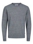 Jack & Jones Strickpullover JJEBASIC KNIT CREW NECK graumeliert