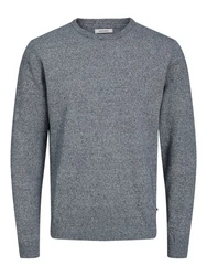 Jack & Jones Strickpullover JJEBASIC KNIT CREW NECK graumeliert