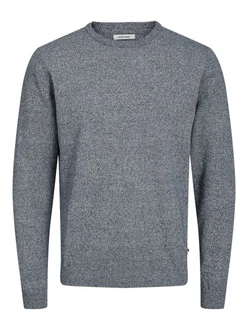 Jack & Jones Strickpullover JJEBASIC KNIT CREW NECK graumeliert Jack & Jones Strickpullover JJEBASIC KNIT CREW NECK graumeliert