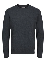 Jack & Jones Strickpullover JJEBASIC KNIT CREW NECK Dunkelgrau/Grau/Dunkelblau