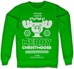 National Lampoon's Rundhalspullover Merry Christmoose Sweatshirt Grün