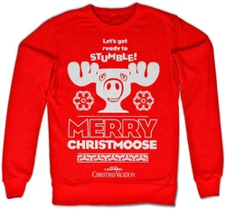 National Lampoon's Rundhalspullover Merry Christmoose Sweatshirt Rot