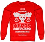 National Lampoon's Rundhalspullover Merry Christmoose Sweatshirt Rot