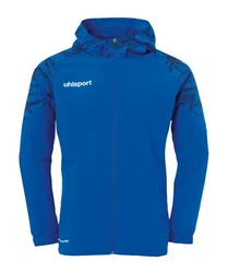 uhlsport Sweatjacke Goal 25 Evo Woven Kapuzenjacke Blau/Hellblau/Gelb