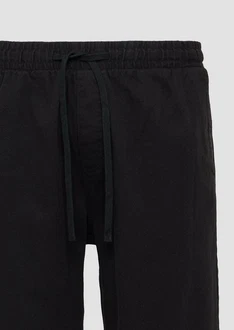 QS Stoffhose Jogger Heavy Twill Schwarz