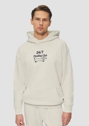 Sweatshirt Softer Hoodie mit Stickerei im Relaxed Fit Artwork
