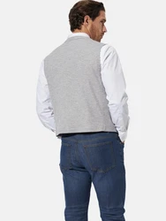 Babista Sweatweste HERMINIO mit V-Ausschnitt Grau/Hellblau