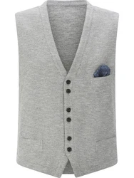 Babista Sweatweste HERMINIO mit V-Ausschnitt Grau/Hellblau