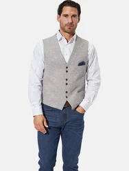 Babista Sweatweste HERMINIO mit V-Ausschnitt Grau/Hellblau