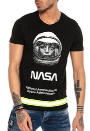 T-Shirt NASA Astronauten-Print, Retro-Look, Regular Fit