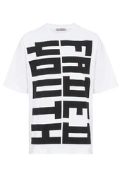 RedBridge T-Shirt Oversized Statement-Print Weiß/Schwarz