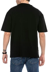 RedBridge T-Shirt Oversized Statement-Print Schwarz/Rot