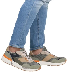 RIEKER Sport Sneaker Christoph Kramer Kollektion Khaki/Beige/Dunkelgrün/Grau