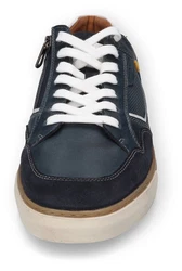 camel active Sneaker Retro Schnürschuh Halbschuh Hellblau/Blau/Dunkelblau