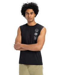 Quiksilver Tanktop Lap Time Schwarz/Dunkelblau
