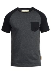 Indicode Gresham T-Shirt Rundhalsshirt IDGresham Kurzarmshirt Dunkelgrau/Dunkelblau/Grau