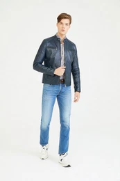 Lederjacke BD00107 Echtleder bergangsjacke, Freizeitjacke, Bikerjacke