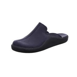 Westland Lederpantoffel Monaco Hausschuh Dunkelblau/Blau/Grau