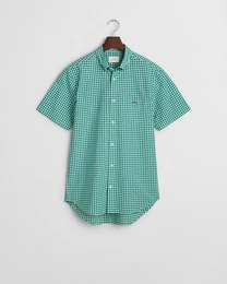 Kurzarmhemd Regular Fit Gingham Popeline Hemd strapazierfhig pflegeleicht kariert mit einer kleinen Logostickerei auf der Brusttasche