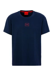 HUGO T-Shirt Laze T-Shirt mit Rundhalsausschnitt Dunkelblau