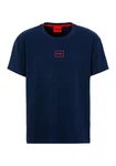HUGO T-Shirt Laze T-Shirt mit Rundhalsausschnitt Dunkelblau