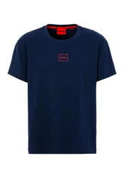 HUGO T-Shirt Laze T-Shirt mit Rundhalsausschnitt Dunkelblau