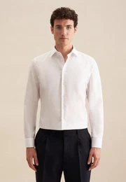 Businesshemd Shaped Shaped Langarm Kentkragen Uni