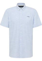 MUSTANG Kurzarmhemd Style Berkeley Hellblau/Blau