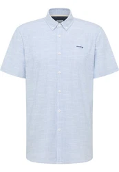 MUSTANG Kurzarmhemd Style Berkeley Hellblau/Blau