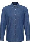 MUSTANG Langarmhemd Style Cullman Blau/Dunkelblau/Hellblau