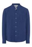 Brax Leinenhemd Style Herrenhemd Blau/Dunkelblau/Hellblau