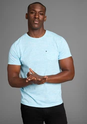 Bruno Banani T-Shirt Kurzarm Slim Fit Rundhalsausschnitt Braun/Hellblau