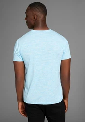 Bruno Banani T-Shirt Kurzarm Slim Fit Rundhalsausschnitt Braun/Hellblau