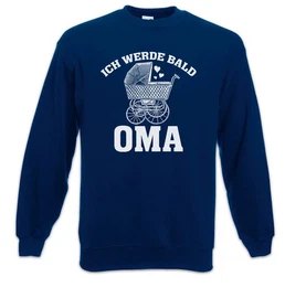 Sweatshirt Ich Werde Bald Oma Sweatshirt Omi Gromutte Kind Enkel Grandma Baby (1-tlg) Nachwuchs Geburt Frau