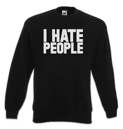 Sweatshirt I Hate People College Style Sweatshirt Misanthrop Menschenfeind (1-tlg) Nihilist Schlecht Anthropologie Fun